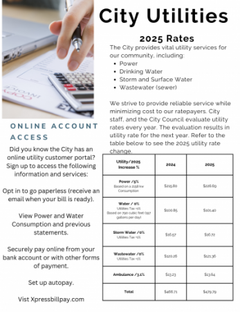 2025 McCleary Utilities Rates